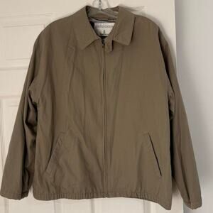 London Fog limited edition zip collar water repellant khaki lightweight jacket